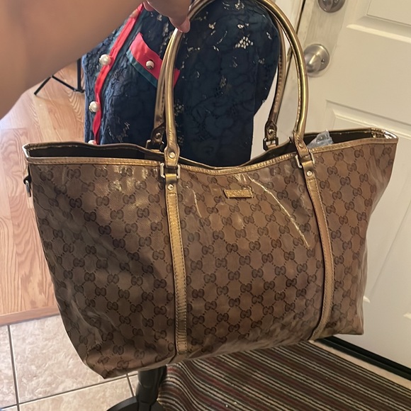 Authentic Gucci Large Tote Coated Canvas - Picture 11 of 14